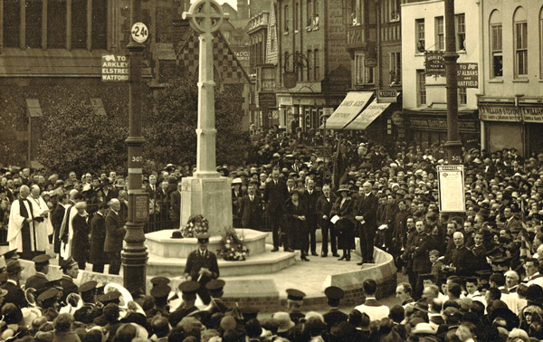 The Consecration of Barnet War Memorial with the Barnet Town Band in Attendance