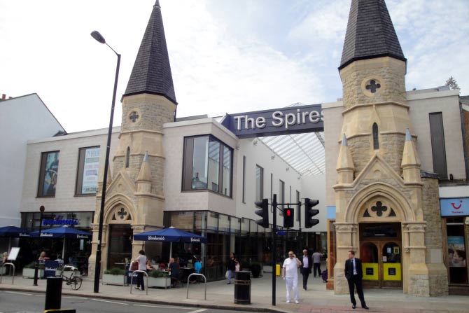 The Spires entrance recently rebuilt