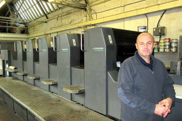 Stephen Page will have to find a new home for a 40-ton litho press