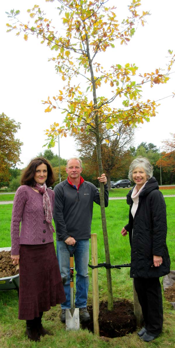 L to R: Mrs Theresa Villiers MP, Andy Wood (son in law) and Claire Chapman