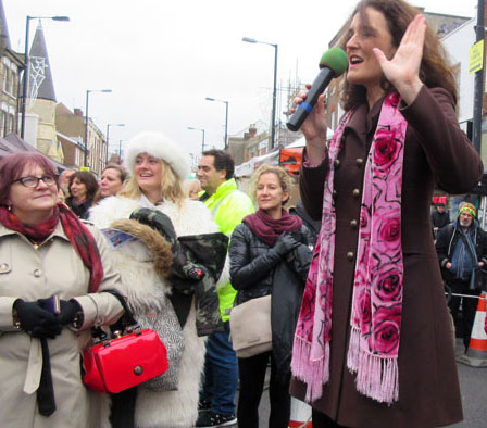 Chipping Barnet MP Mrs Theresa Villiers at the Barnet Christmas Fayre