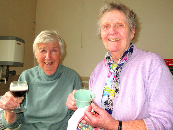 Two of the longest serving helpers, Maura Howells (left) and Molly Stebbings.