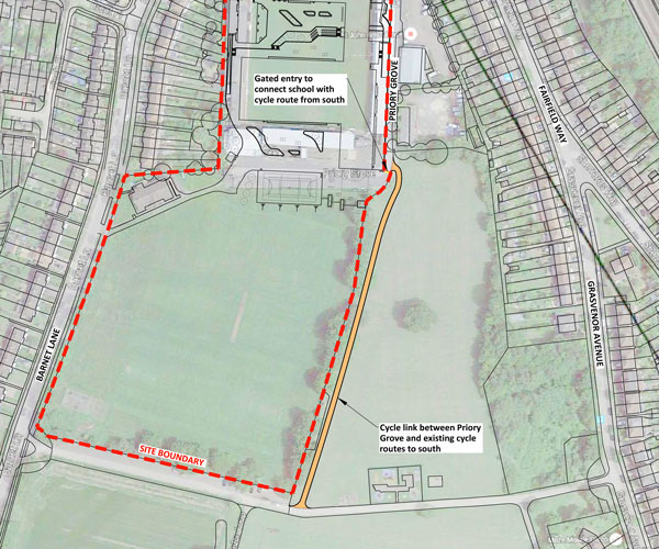 The proposed site plan for the school