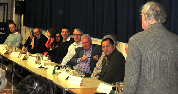 Aubrey Rose, president of the Barnet Society, thanked the 13 candidates who answered questions from local residents 