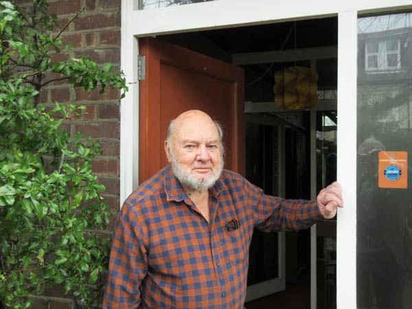 Fred Holbart at his front door