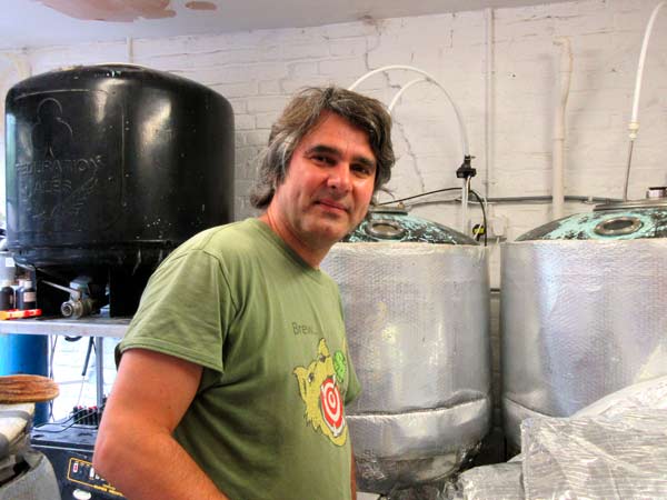 Nick Zivkovic, brewer at the Black Horse, is preparing his next batch of Battle of Barnet bitter to help promote the Barnet Medieval Festival