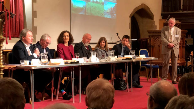 (L-R) Ross Houston, Richard Knox-Johnston, Theresa Villiers, Bob Burstow, Violet Walker, Chris Fairbairn, Robin Bishop