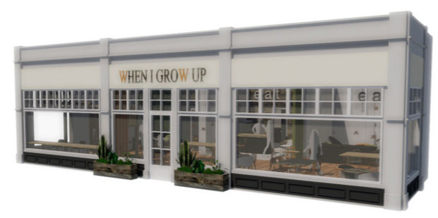 A visual impression of the proposed conversion of a Barnet High Street showroom to become a family hub with children’s play area and space for community activities