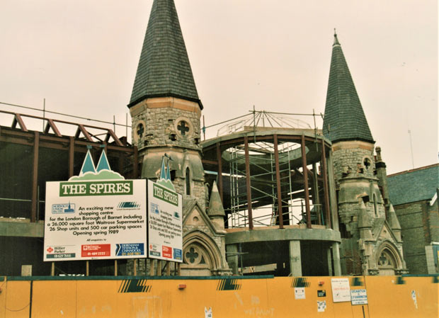 The Spires under construction 30 years ago