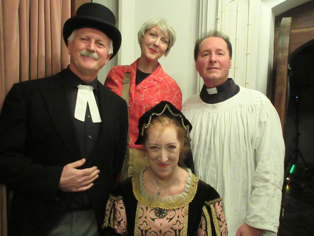 Monken Hadley personalities brought to life, included the Reverend Dr Frederick Charles Cass (Nick Reed), Carole of Chappaqua (Claire Fisher), Lady Mary Wilbraham (Sarah Lloyd-Winder) and character rector (Peter Neville-Jackson)